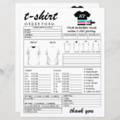 カスタマイズ服 Tシャツ印刷 注文フォーム (正面/裏面)
