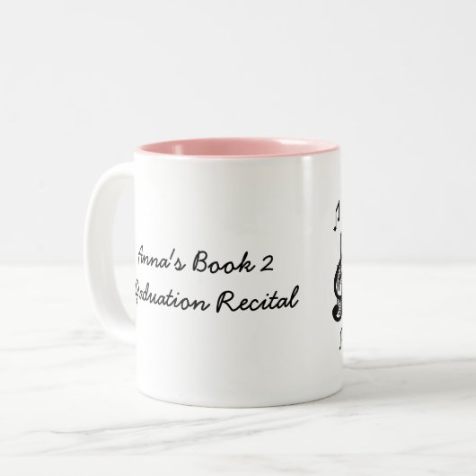 カスタマイズ棒の姿のバイオリンプレーヤーのマグ ツートーンマグカップ (正面左)