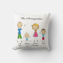 カスタマイズ棒の姿家族MOJOの枕 クッション