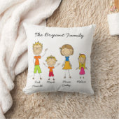 カスタマイズ棒の姿家族MOJOの枕 クッション (ブランケット)