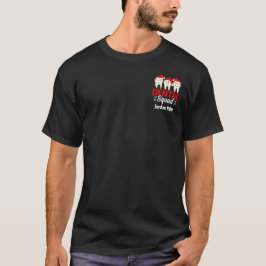 カスタマイズ歯科医院クリニッククリスマス名前認証 Tシャツ
