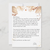 カスタマイズ母の日フローラフラットカード サンキューカード (裏面)