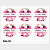 カスタマイズ水玉模様 ラウンドシール (シート)