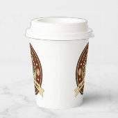 カスタマイズ汎用コーヒーショップのレトロな前面 紙コップ (右)