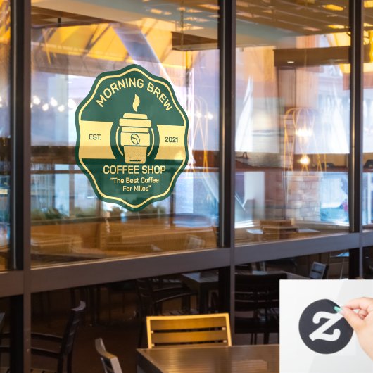 カスタマイズ汎用コーヒーショップビジネスフロント ウィンドウサイン (レストラン窓)