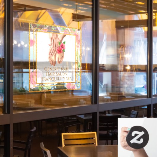 カスタマイズ汎用ネイルヘアサロン トランキリティ スパ  ウィンドウサイン (レストラン窓)