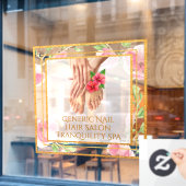 カスタマイズ汎用ネイルヘアサロン トランクィリティ スパ ウィンドウサイン (カフェ窓)