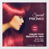 カスタマイズ汎用ヘアサロンカラーセールプロモ ウィンドウサイン (シート)