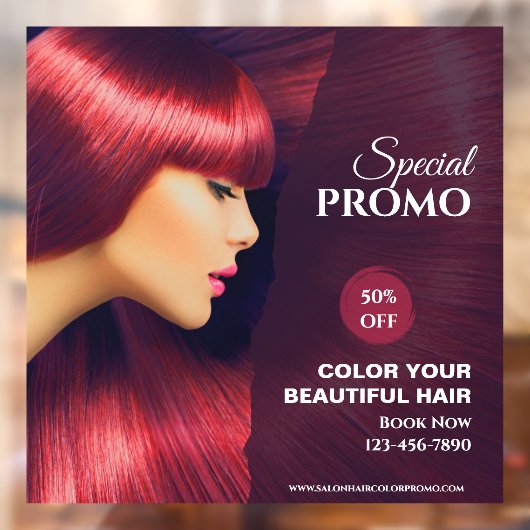 カスタマイズ汎用ヘアサロンカラーセールプロモ ウィンドウサイン (シート2)