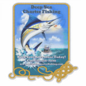 カスタマイズ海スポーツ魚釣りチャーターボートブシン シール (正面)