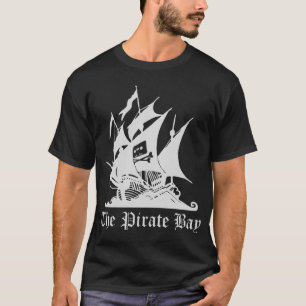 カスタマイズ海賊湾のTシャツの黒 Tシャツ
