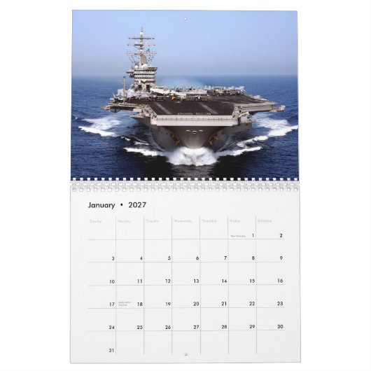 カスタマイズ海軍の航空活動2011年- カレンダー (1月 2027)