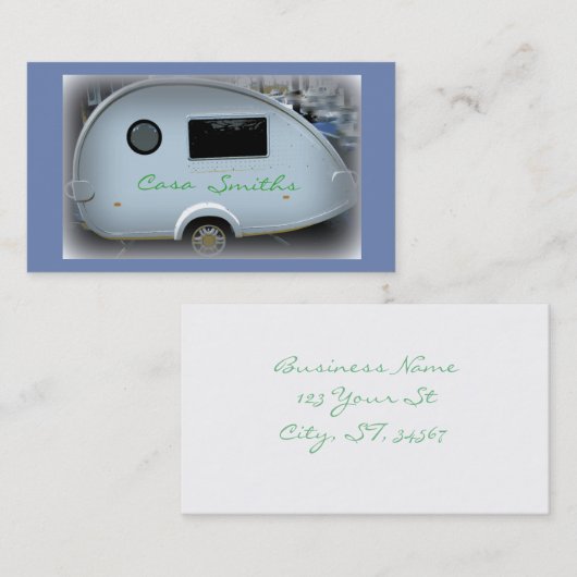 カスタマイズ涙のヴィンテージのキャンピングカー 名刺 (正面/裏面)