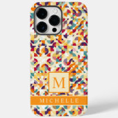 カスタマイズ淡い色の可能な黄色のオレンジ色の幾何学的 Case-Mate iPhoneケース (裏面)