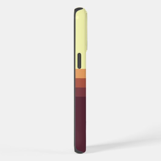 カスタマイズ淡い色の可能な黄色のダークブラウン色ブロック iPhoneケース (右側面)