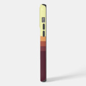 カスタマイズ淡い色の可能な黄色のダークブラウン色ブロック iPhoneケース (左側面)