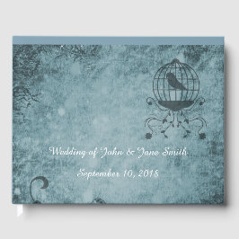 カスタマイズ深いブルースチームパンク鳥かご ゲストブック