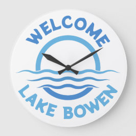 カスタマイズ湖の名前 ラージ壁時計