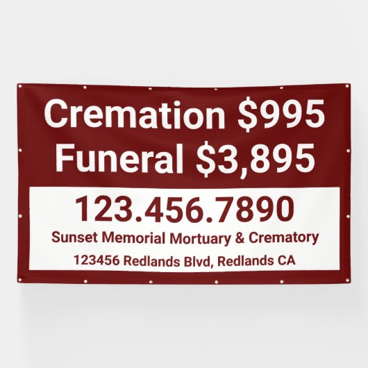 カスタマイズ火葬 横断幕 (横)