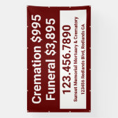 カスタマイズ火葬 横断幕 (縦)