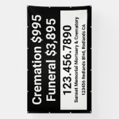 カスタマイズ火葬 横断幕 (縦)