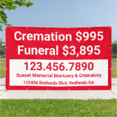 カスタマイズ火葬 横断幕 (外側)