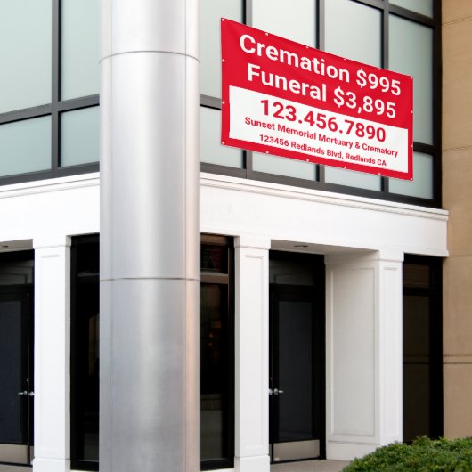 カスタマイズ火葬 横断幕 (ビルの外側)