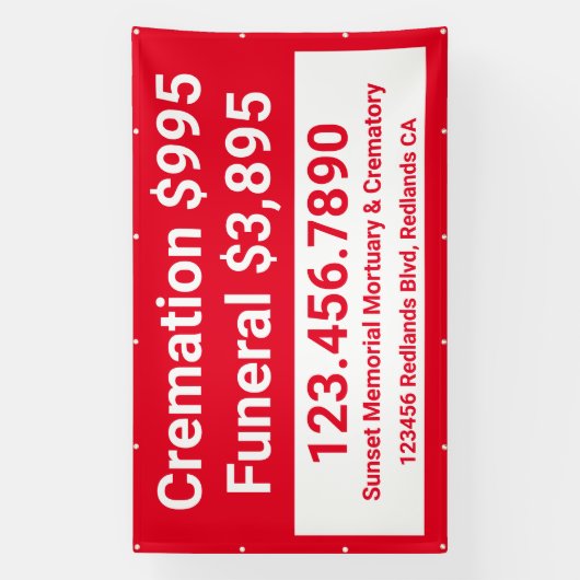 カスタマイズ火葬 横断幕 (縦)