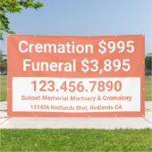 カスタマイズ火葬 横断幕 (外側)