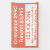 カスタマイズ火葬 横断幕 (縦)