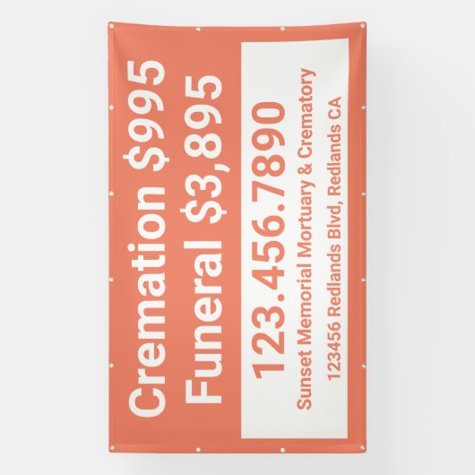 カスタマイズ火葬 横断幕 (縦)