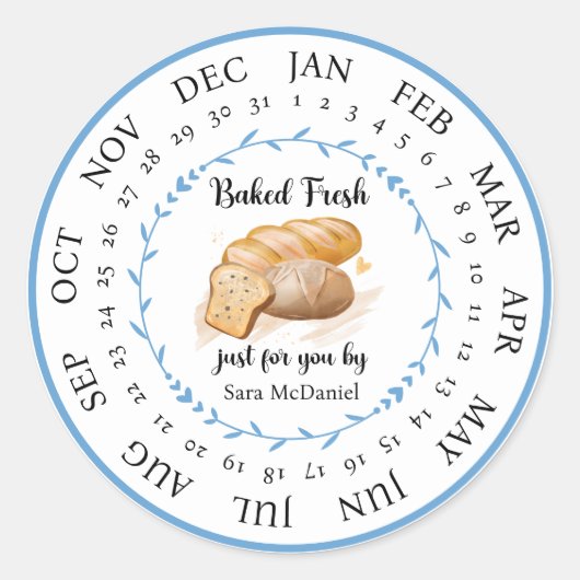 カスタマイズ焼いた可能な新鮮なJust For You Foodシール ラウンドシール (正面)