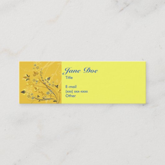 カスタマイズ熟した黄色いテレホンカード- コーリングカード (正面)