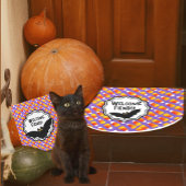 カスタマイズ熱狂するキャンディーコーンブラックこうもり ドアマット