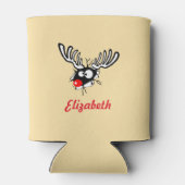 カスタマイズ熱狂するレッドノーズ 缶クーラー (裏面)