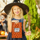 カスタマイズ熱狂する猫キッドのハロウィン エプロン