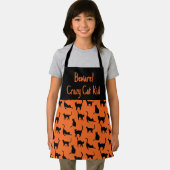 カスタマイズ熱狂する猫キッドのハロウィン エプロン (インサイチュ)