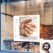 カスタマイズ爪、 ネイルペディキュアとまつげプロモーション ウィンドウサイン (カフェ窓)