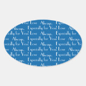 「カスタマイズ特に!恋は常に"青 楕円形シール (正面)