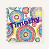 カスタマイズ独身の円罫線ノート ノートブック (正面)