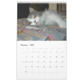 カスタマイズ猫が付いているカレンダー- カレンダー (2月 2027)