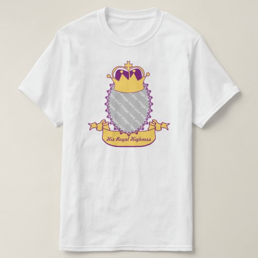 カスタマイズ王室の可能なハイネスクラウンフォトTシャツ Tシャツ (デザイン正面)