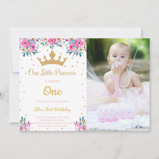 カスタマイズ王室の可能なパーティの招待状子供へ 招待状 (正面)