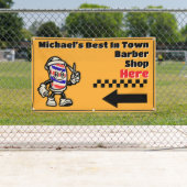 カスタマイズ理容師ショップはこちら矢印ターンプロモ離れモ 横断幕 (インサイチュ)