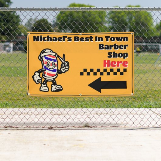カスタマイズ理容師ショップはこちら矢印ターンプロモ離れモ 横断幕 (インサイチュ)