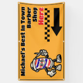 カスタマイズ理容師ショップはこちら矢印ターンプロモ離れモ 横断幕 (縦)