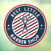 カスタマイズ理容師ショップはさみポールカラービジネス ウィンドウサイン (シート3)