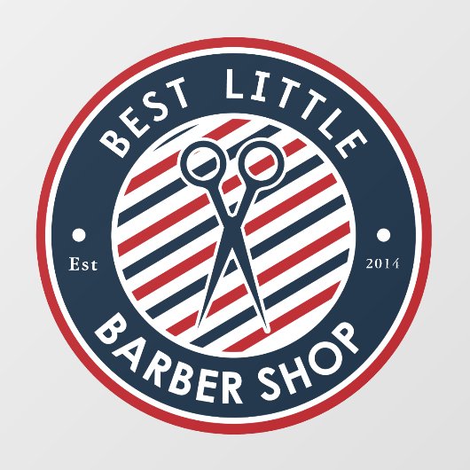 カスタマイズ理容師ショップはさみポールカラービジネス ウィンドウサイン (シート)