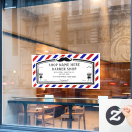 カスタマイズ理容師ショップアドルトフロント ウィンドウサイン