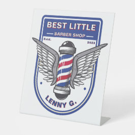 カスタマイズ理容師ショップチェアステーションID 台座サイン